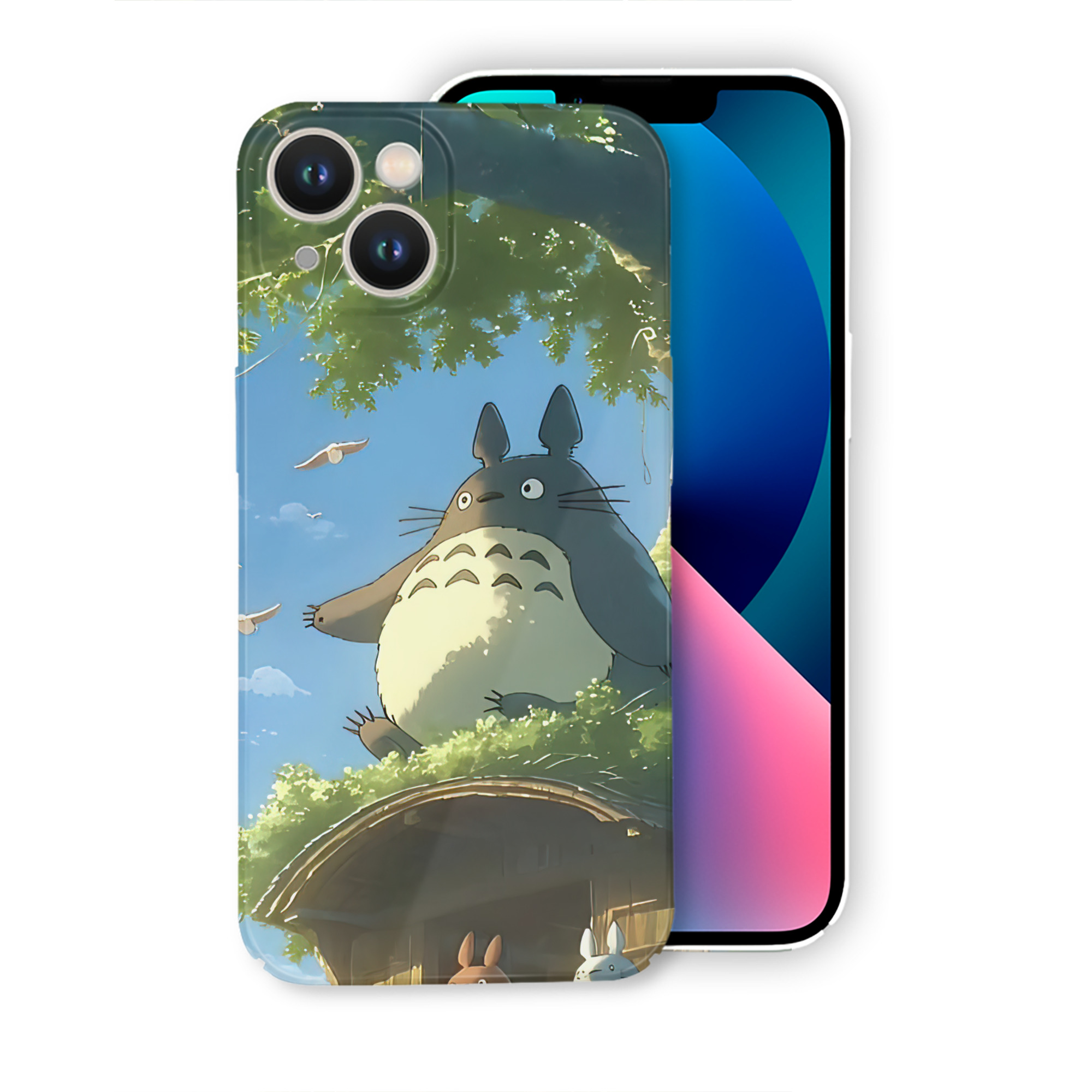 （画像用） となりのトトロ 草壁メイ 草壁サツキ My Neighbor Totoro Satsuki Kusakabe Mei Kusakabe 【iPhone 14シリーズ対応】ハードケース